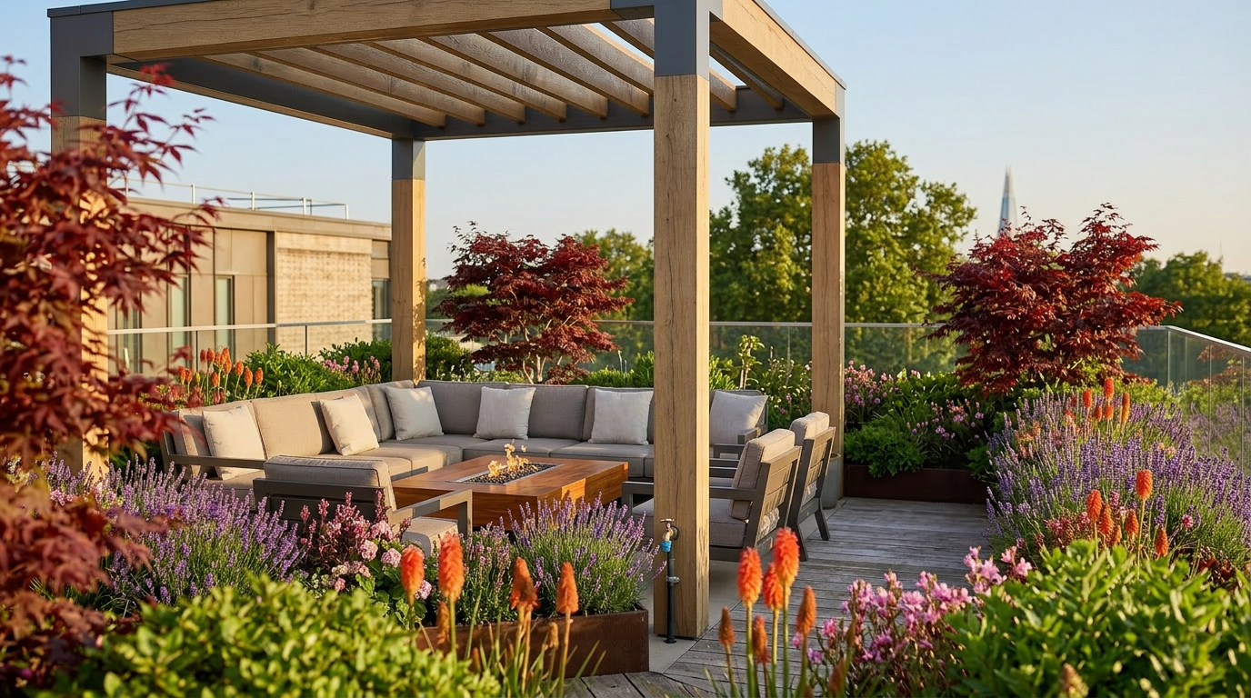 Leaflike Landscape Architecture - Roof Garden Render